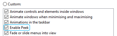 How to enable peek