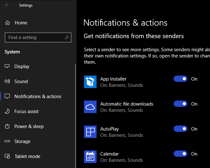 Notification Settings