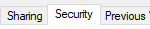 Security tab 