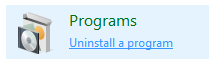 Uninstall a program 