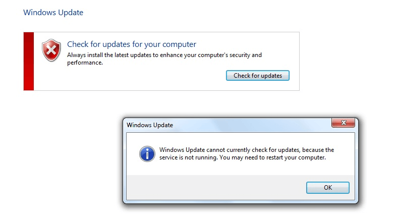 Windows Update Service Not Running