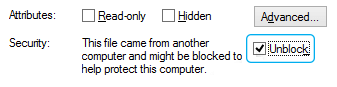 This file came from another computer and might be blocked to help protect this computer