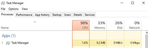 how to fix high cpu on windows