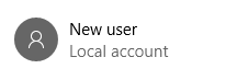 new user account